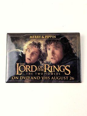 Lord of the Rings Two Towers DVD Release Merry & Pippin Promo Pin